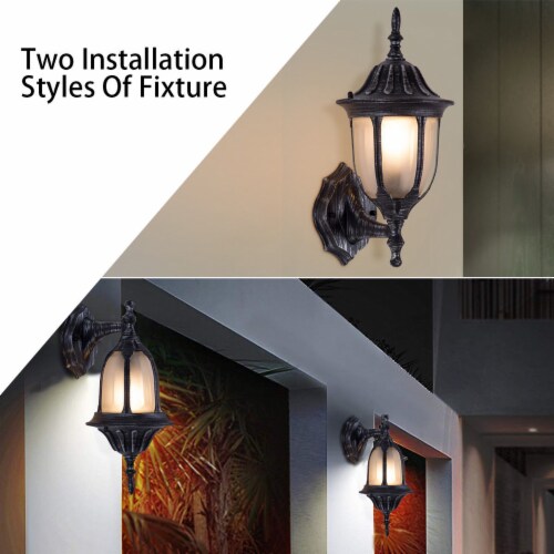 Costway outdoor garages front porch light shop exterior wall light
