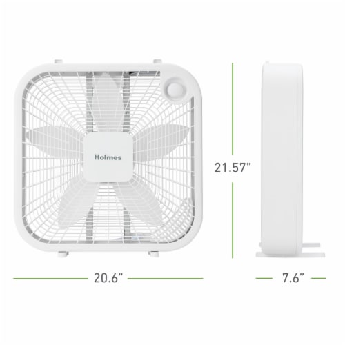 Holmes 20-Inch Box Fan - White Perspective: right