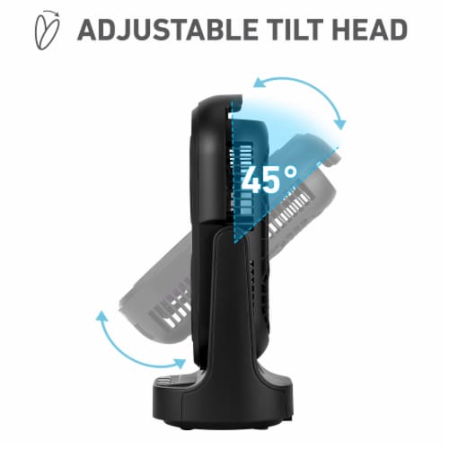 Holmes® Dual Blade Clean Breeze Desk Fan Perspective: right