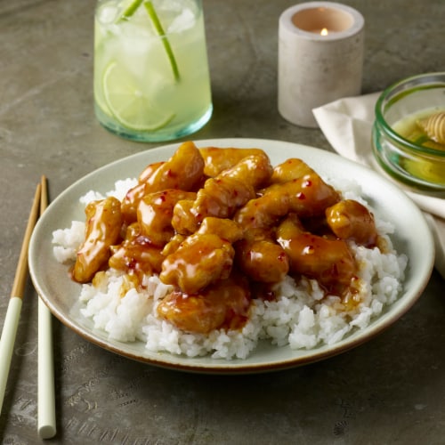 InnovAsian Crispy Honey Chicken Meal, Frozen Perspective: right