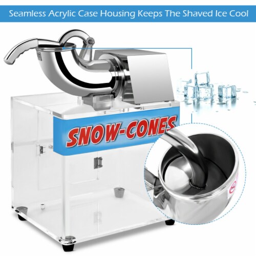 Costway Electric Snow Cone Machine Ice Shaver Maker Shaving Crusher Dual Blades Perspective: right
