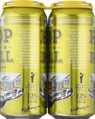 NoDa Brewing Company Hop Drop 'N Roll India Pale Ale Perspective: right
