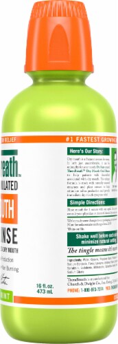 TheraBreath® Tingling Mint Dry Mouth Oral Rinse Perspective: right