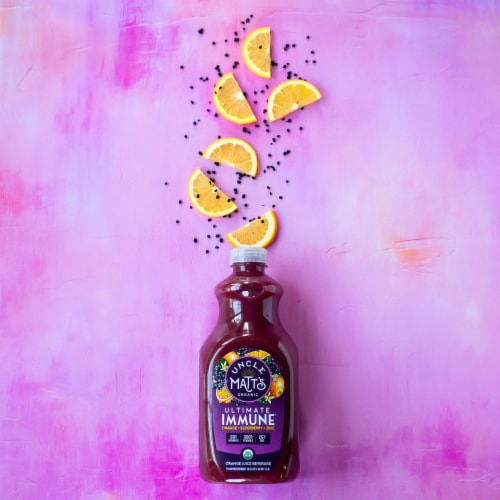 Uncle Matt's™ Ultimate Immune® Orange + Elderberry + Zinc Juice Perspective: right