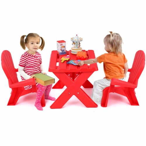 Child plastic chair and table set hotsell