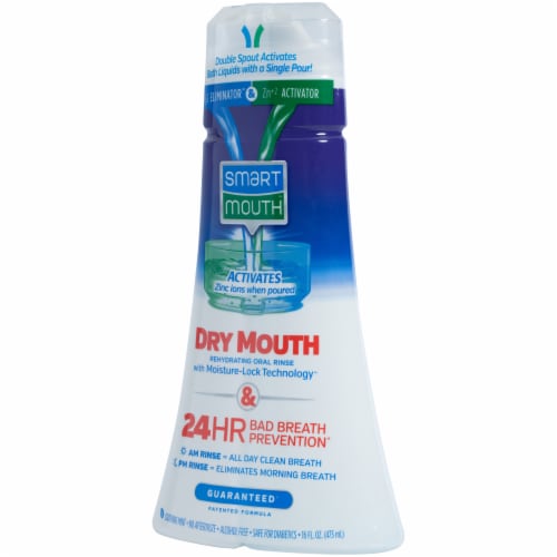 Smart Mouth Activated Dry Mouth Clean Mint Mouthwash Perspective: right