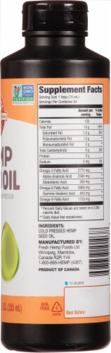 Manitoba Harvest Cold Pressed Hemp Seed Oil Perspective: right