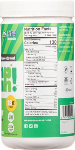 Manitoba Harvest Organic Hemp Pro Fiber Powder Supplement Perspective: right