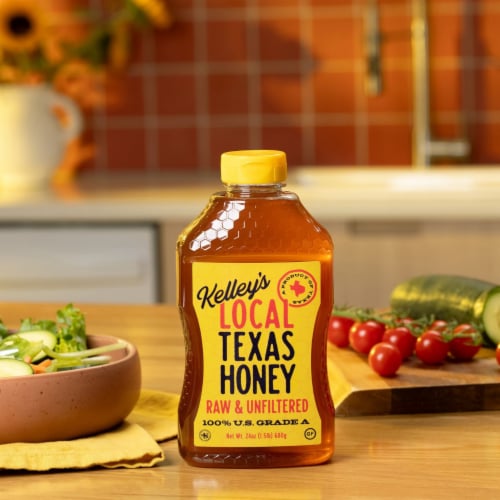Kelley's Honey Raw & Unfiltered Local Texas Honey Perspective: right