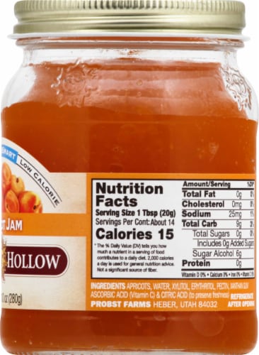 Nature's Hollow Sugar Free Apricot Jam Perspective: right