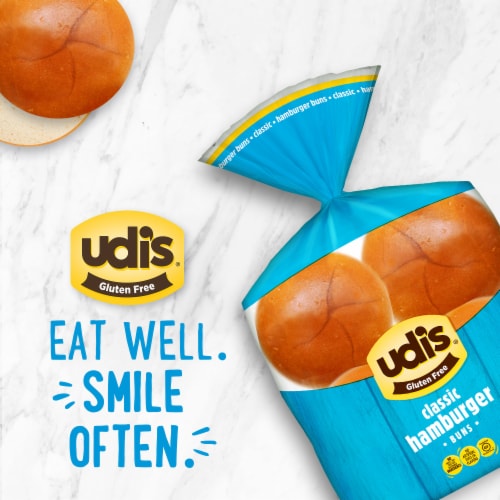 Udi's Gluten Free Frozen Classic Hamburger Buns Perspective: right