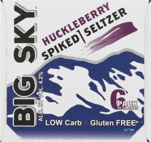 Big Sky Brewing Co. Huckleberry Spiked Seltzer Perspective: right