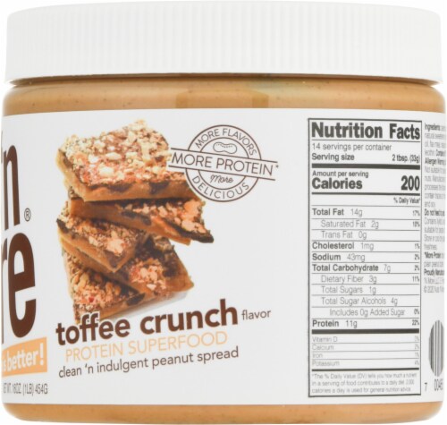 Nuts N More® High Protein Toffee Crunch Peanut Spread Perspective: right