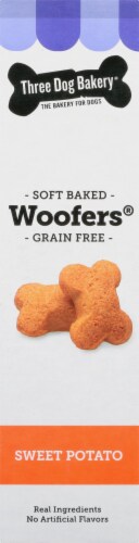 Three Dog Bakery Grain Free Woofers Soft Baked Sweet Potato Dog Treats Perspective: right