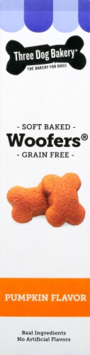 Three Dog Bakery Grain Free Woofers Soft Baked Pumpkin Dog Treats Perspective: right