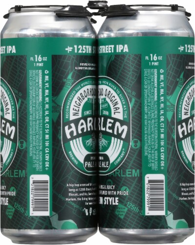 Harlem Brewing Company IPA Harlem Style Beer Perspective: right