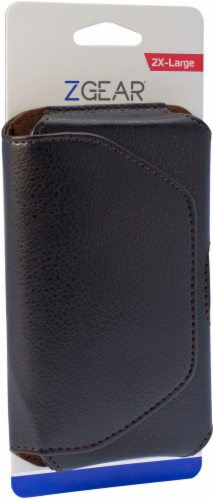 ZGear Premium Horizontal Leather Pouch for Large Smartphones - Black Perspective: right
