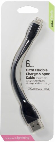CELLCandy Flexible Charge and Sync USB-to-Lightning Cable - Black Perspective: right