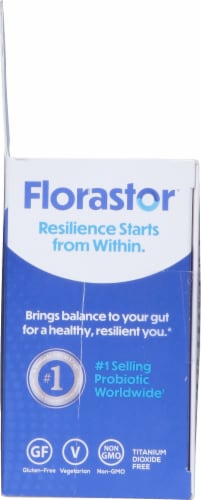 Florastor® Daily Probiotic Supplement Capsules 250mg Perspective: right