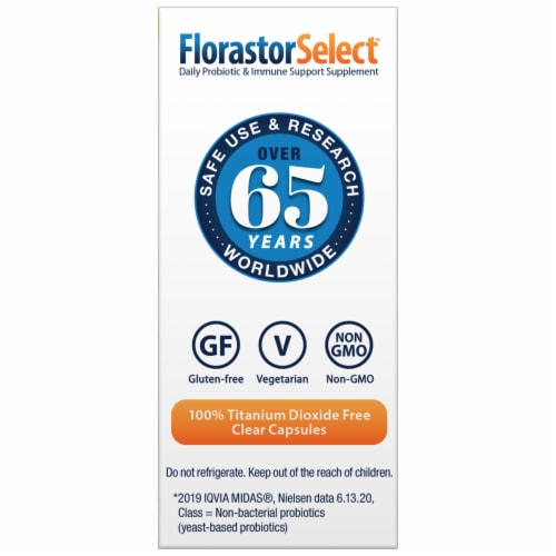 Florastor Select™ Immunity Boost Supplement Capsules Perspective: right