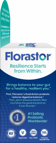 Florastor Advanced Probiotic & Prebiotic Supplement Capsules Perspective: right