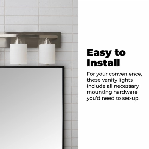 Vanity light mounting hardware clearance