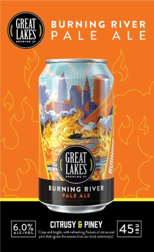 Great Lakes Brewing Co. Burning River Pale Ale Perspective: right
