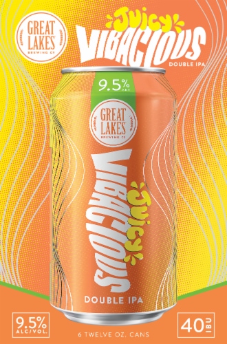 Great Lakes Juicy Vibacious Double IPA, 9.5% ABV Perspective: right