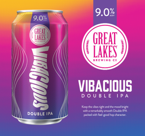 Great Lakes Vibacious Double IPA Perspective: right