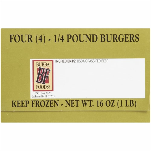 Bubba Burger Gluten Free Grass Fed Beef Burger Perspective: right