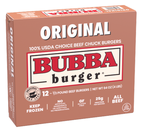 Bubba Burger® Original USDA Choice Beef Chuck Burgers Perspective: right
