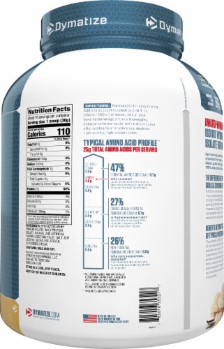 Dymatize® ISO100 Hydrolyzed 100% Whey Protein Isolate Gourmet Vanilla Protein Powder Perspective: right