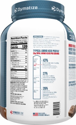 Dymatize® ISO100® Hydrolyzed Fudge Brownie 100% Whey Protein Isolate Powder Perspective: right