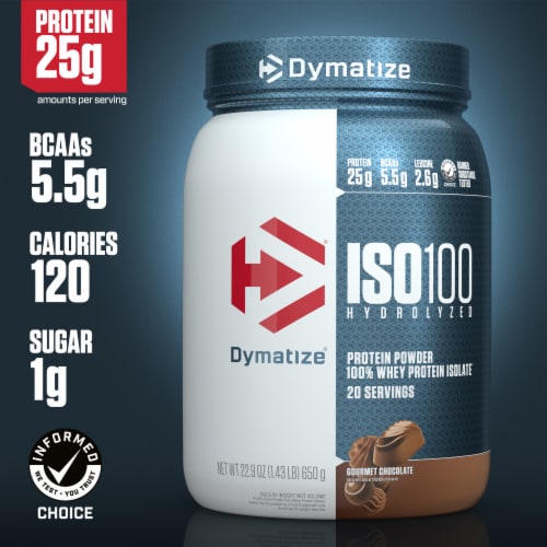 Dymatize® ISO100 Gourmet Chocolate Protein Powder Perspective: right