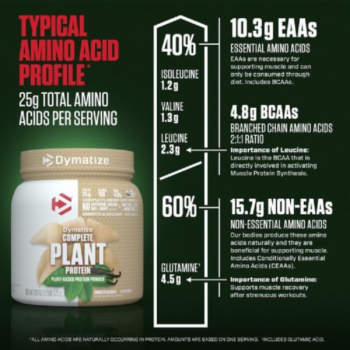 Dymatize Smooth Vanilla Complete Plant Protein Perspective: right