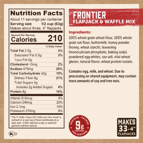 Kodiak Cakes Whole Wheat Oat & Honey Flapjack & Waffle Mix Perspective: right