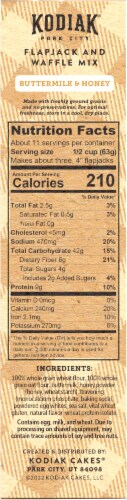 Kodiak Cakes® Buttermilk & Honey Flapjack and Waffle Mix Perspective: right