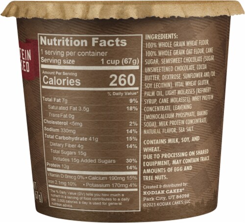 Kodiak® Protein-Packed Chocolate Chip Muffin Power Cup Perspective: right