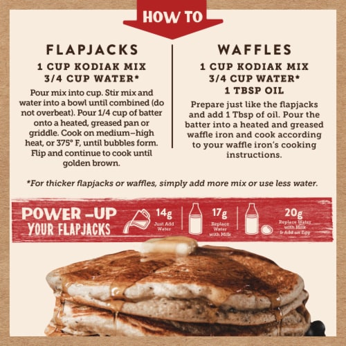 Kodiak® Blueberry Power Cakes Flapjack & Waffle Mix Perspective: right