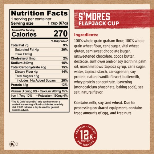 Kodiak® Protein-Packed S'mores Flapjack Power Cup® Perspective: right