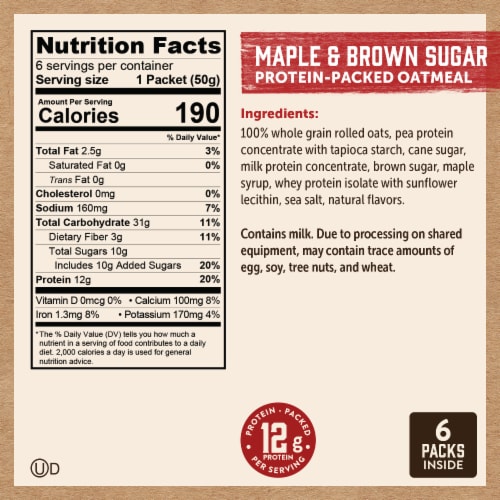 Kodiak Cakes® Protein-Packed Maple Brown Sugar Oatmeal Perspective: right