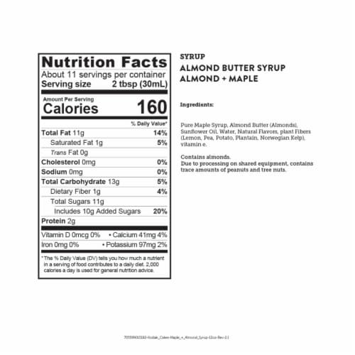 Kodiak Almond Butter Syrup Perspective: right