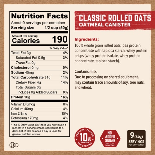 Kodiak Cakes® Protein Oats Perspective: right