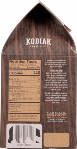 Kodiak Thin & Crispy Chocolate Chip Cookies with 5g Protein Perspective: right