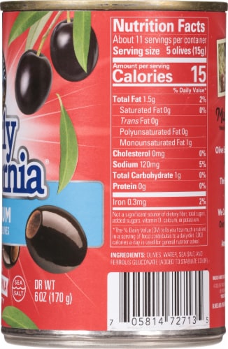 Early California® Medium Pitted Black Ripe Olives Perspective: right