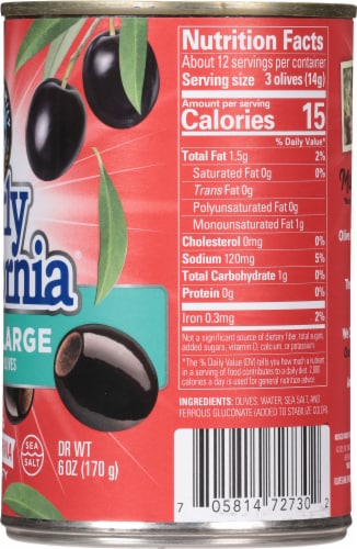 Early California® Extra Large Pitted Ripe Black Olives Perspective: right