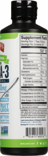 Barlean's Omega Swirl Key Lime Fish Oil Perspective: right