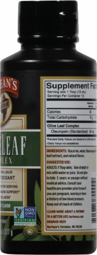 Barlean's Peppermint Flavor Olive Leaf Complex Perspective: right