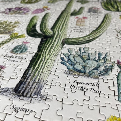 Cacti of the Desert Southwest 1000 Piece Linen Jigsaw Puzzle Perspective: right