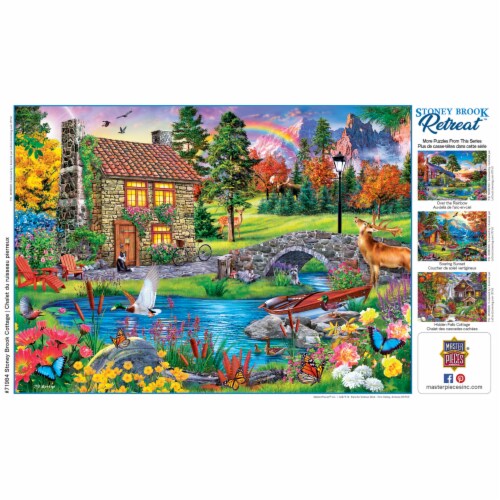 Retreats - Stoney Brook Cottage 1000 Piece Jigsaw Puzzle Perspective: right